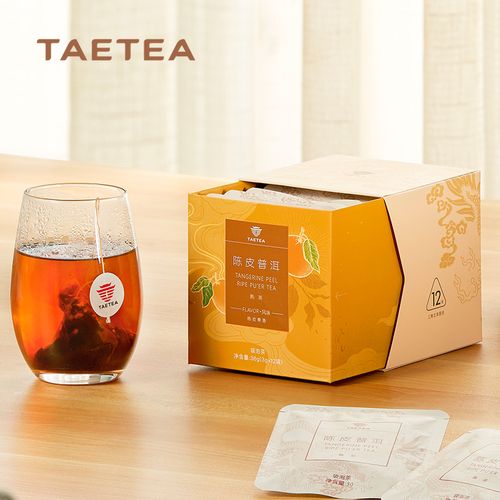 taetea大益茶庭 玫瑰菊花陈皮茉莉普洱茶原叶三角袋泡茶4盒共48袋